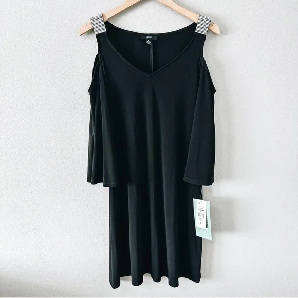 MSK | Dresses | Nwt Msk Black Midi V Neck Cocktail Bling Flowy Dress Open Shoulder Size 6 | Poshmark MSK | Dresses | Nwt Msk Black Midi V Neck Cocktail Bling Flowy Dress Open Shoulder Size 6 | Poshmark